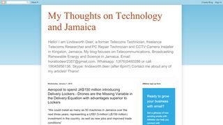
                            8. My Thoughts on Technology and Jamaica: Aeropost to spend JA$150 ...