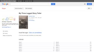 
                            6. My Three Legged Story Teller - Resultat for Google Books