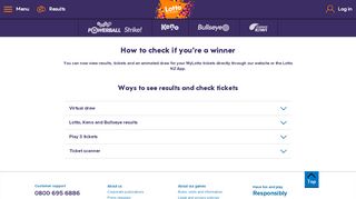 
                            5. My Tickets and Results - MyLotto