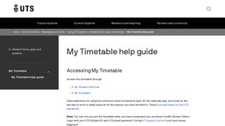 
                            4. My Timetable help guide | University of Technology Sydney