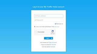 
                            2. My Traffic Value: Login