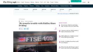 
                            5. 'My transfer trouble with Halifax Share Dealing' - The Telegraph