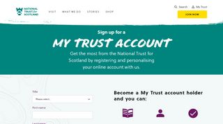 
                            10. My Trust Account - National Trust for Scotland