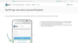 
                            2. My UPC app: user name or password forgotten | UPC