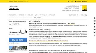
                            4. MY USI DATA - Universitäts-Sportinstitut (USI)