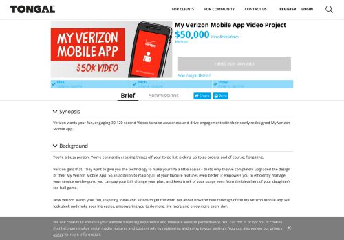 
                            11. My Verizon Mobile App Video Project on Tongal.com
