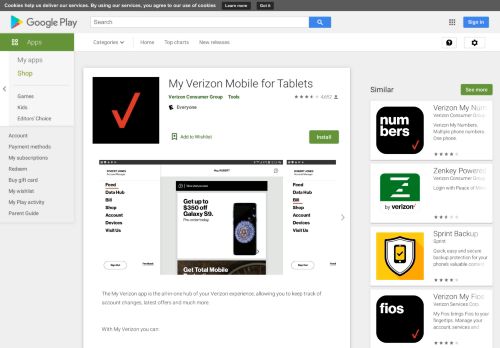 
                            5. My Verizon Mobile for Tablets - Apps on Google Play
