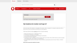 
                            4. My Vodafone for mobile: Can't sign in? - Vodafone NZ