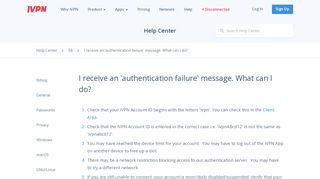
                            12. My VPN password doesn't work (authentication failure). What can I do ...