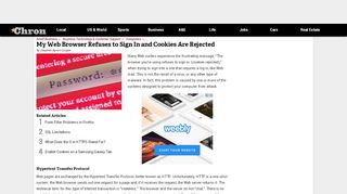 
                            12. My Web Browser Refuses to Sign In and Cookies Are Rejected ...