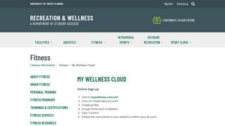 
                            11. My Wellness Cloud | Fitness Resources - University of South Florida