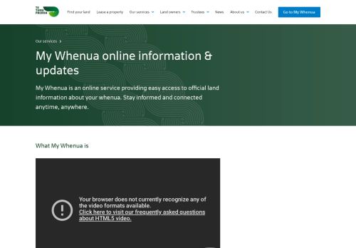 
                            1. My Whenua online information & updates • Te Tumu Paeroa