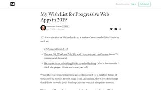 
                            6. My Wish List for Progressive Web Apps in 2019 – Maximiliano Firtman ...