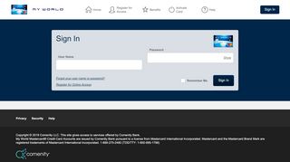 
                            2. My World Mastercard® - Sign In - Comenity