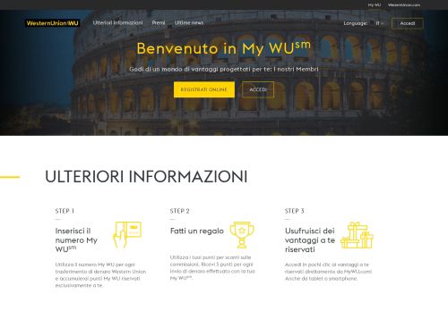 
                            3. My WU® premia la mia fedeltà | Italia | Western Union®