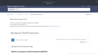 
                            4. My Xperia Theft Protection - Support forum