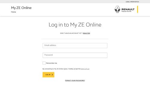 My ZE Online: Login