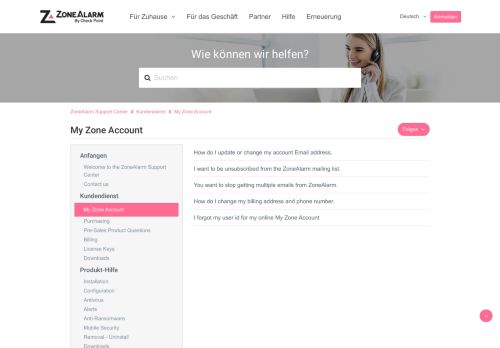 
                            2. My Zone Account – ZoneAlarm Support Center