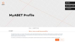 
                            2. MyABET Profile | ABET
