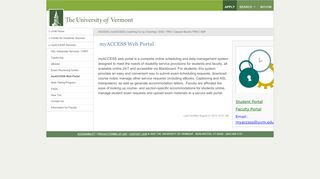 
                            10. myACCESS Web Portal : myACCESS Services : University of Vermont