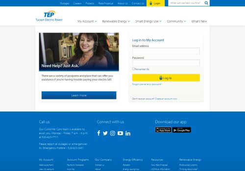 
                            7. MyAccount Login – Tucson Electric Power