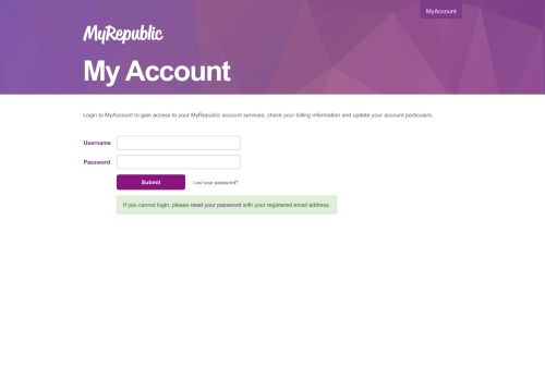 
                            3. MyAccount | MyRepublic - Fibre Broadband Specialists