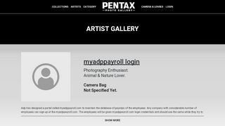 
                            13. myadppayroll login - PENTAX : PENTAX Photo Gallery artist page