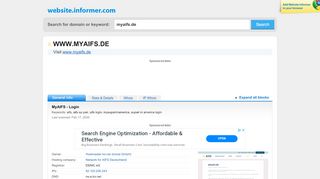 
                            10. myaifs.de at WI. MyAIFS - Login - Website Informer