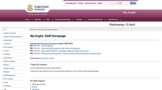 
                            11. My.Anglia: Staff Homepage