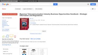 
                            11. Myanmar Telecommunication Industry Business Opportunities Handbook ... - Resultat for Google Books