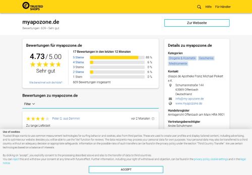 
                            3. myapozone.de Bewertungen & Erfahrungen | Trusted Shops