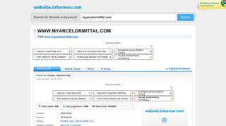 
                            8. myarcelormittal.com at Website Informer. Visit Myarcelormittal.