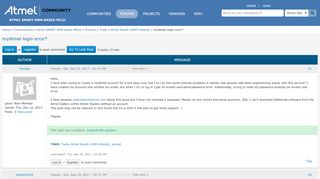 
                            1. myAtmel login error? | AVR Freaks - Atmel Community - Microchip ...