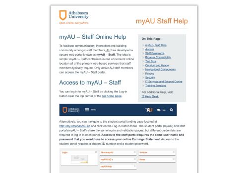 
                            8. myAU Message Centre : Athabasca University