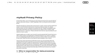 
                            6. myAudi Privacy Policy > English > myAudi > Audi Deutschland