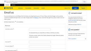 
                            7. MyAviva - Email Us - Aviva
