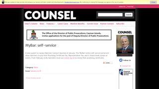 
                            8. MyBar: self-service - Counsel Magazine
