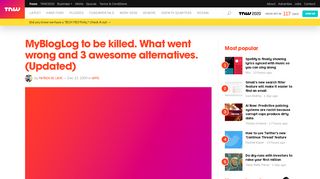 
                            11. MyBlogLog to be killed. What went wrong and 3 awesome alternatives ...