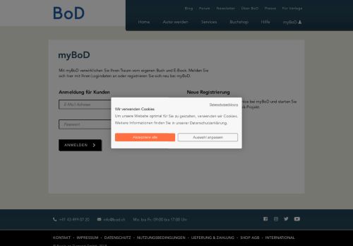 
                            1. myBoD Account: BoD - Books on Demand GmbH - Schweiz