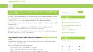 
                            4. Mybpcreditcard com - My BP Credit Card Login Guide