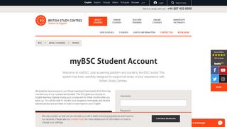 
                            1. myBSC Student Account - British Study Centres