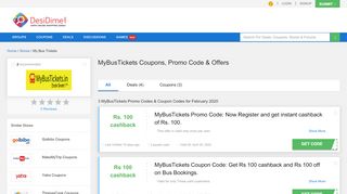 
                            7. MyBusTickets Coupons, Promo code, Offers & Deals - February 2019