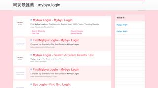 
                            9. 網友最推薦：mybyu,login - BabyHome