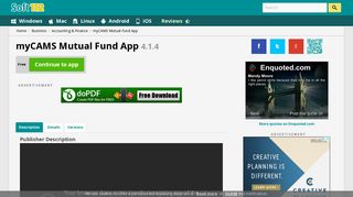 
                            4. myCAMS Mutual Fund App 4.1.4 Free Download
