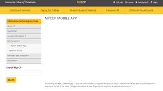 
                            4. MyCCP Mobile App | Community College of Philadelphia