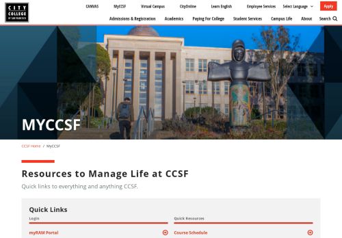
                            13. MyCCSF Mobile Home Page - City College of San Francisco