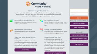 
                            2. MyChart - Login Page - Community Health Network