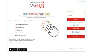 
                            7. MyChart - Login Page - WakeMed