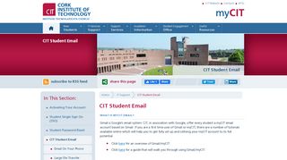 
                            12. MyCIT.ie - CIT Student Email