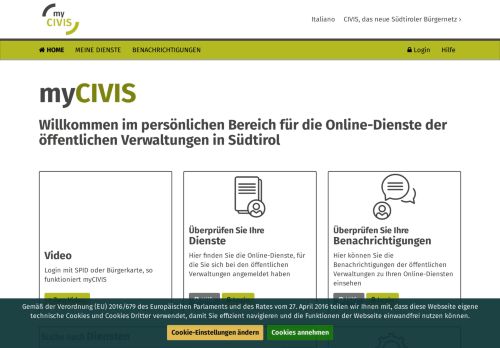 
                            2. myCIVIS: home - Südtiroler Bürgernetz